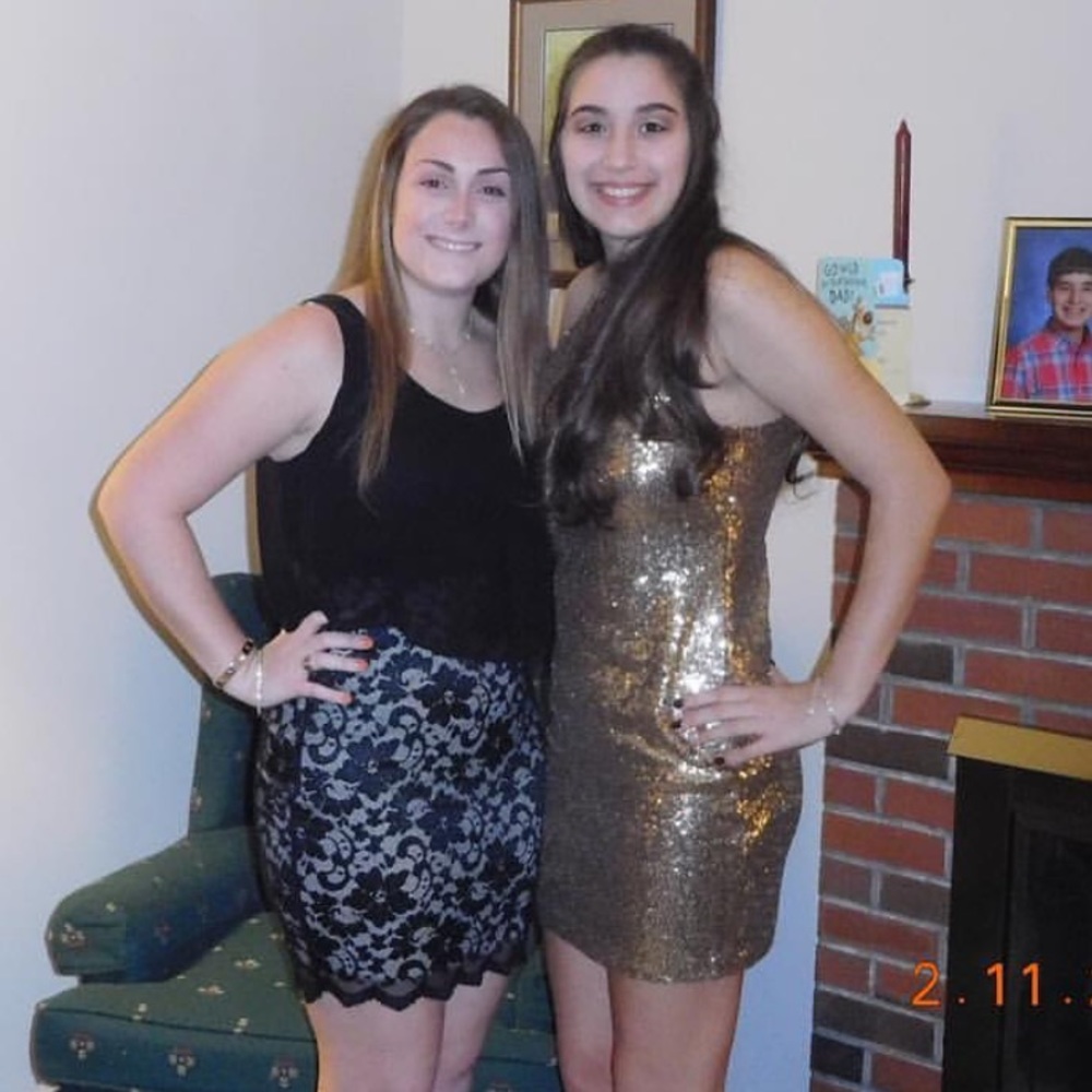 sequin gold dress